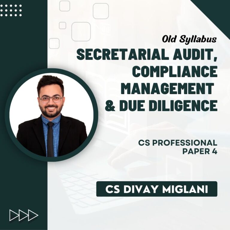 Secretarial Audit, Compliance Management and Due Diligence (CS-Professional) -paper-4