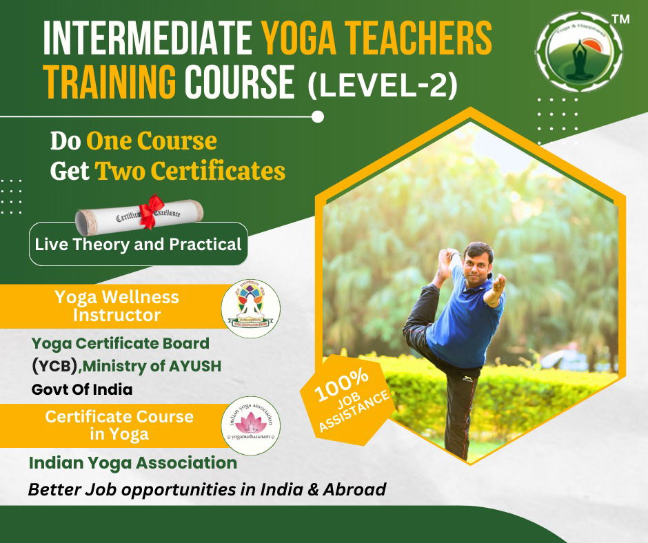 YCB Level Two Yoga Wellness Instructor Intermediate Yoga Teachers Training Course