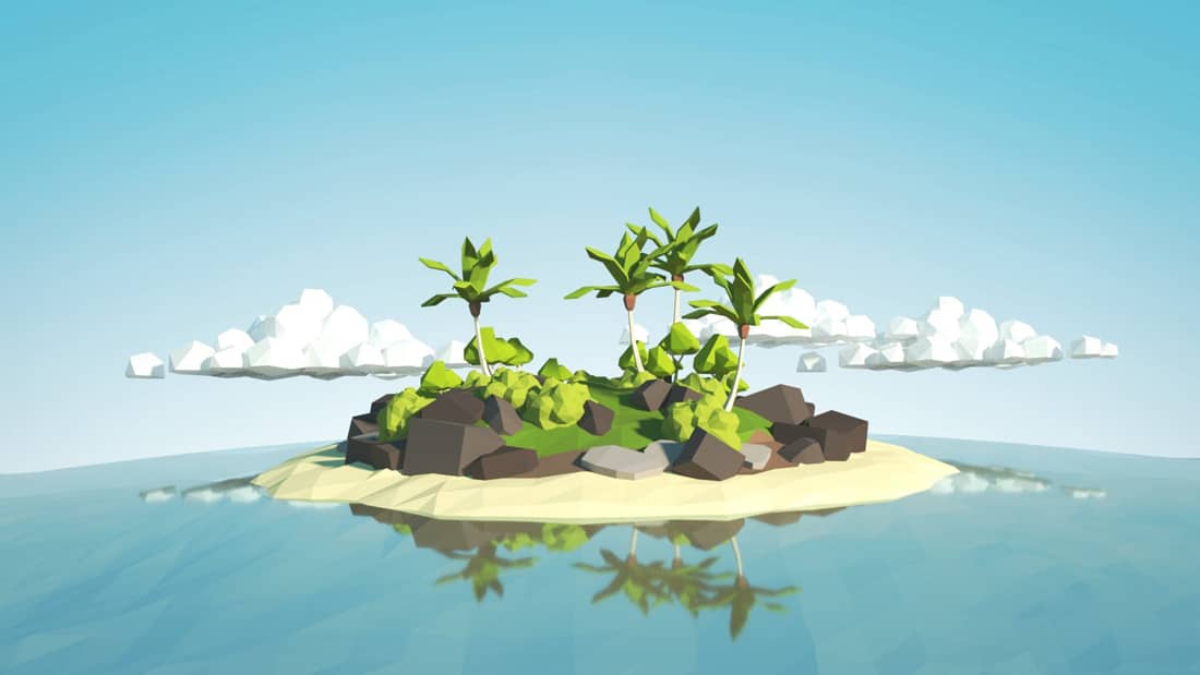 Make Low Poly 3D Environment Models in Blender and Unity