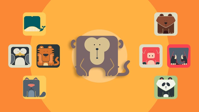 Adobe Illustrator: How to Draw Squared Animals Icons