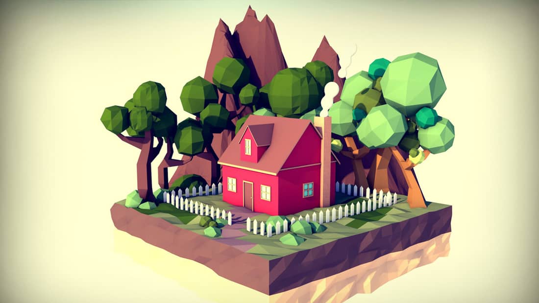 Learn Blender 3D! Make Low Poly Houses & Buildings